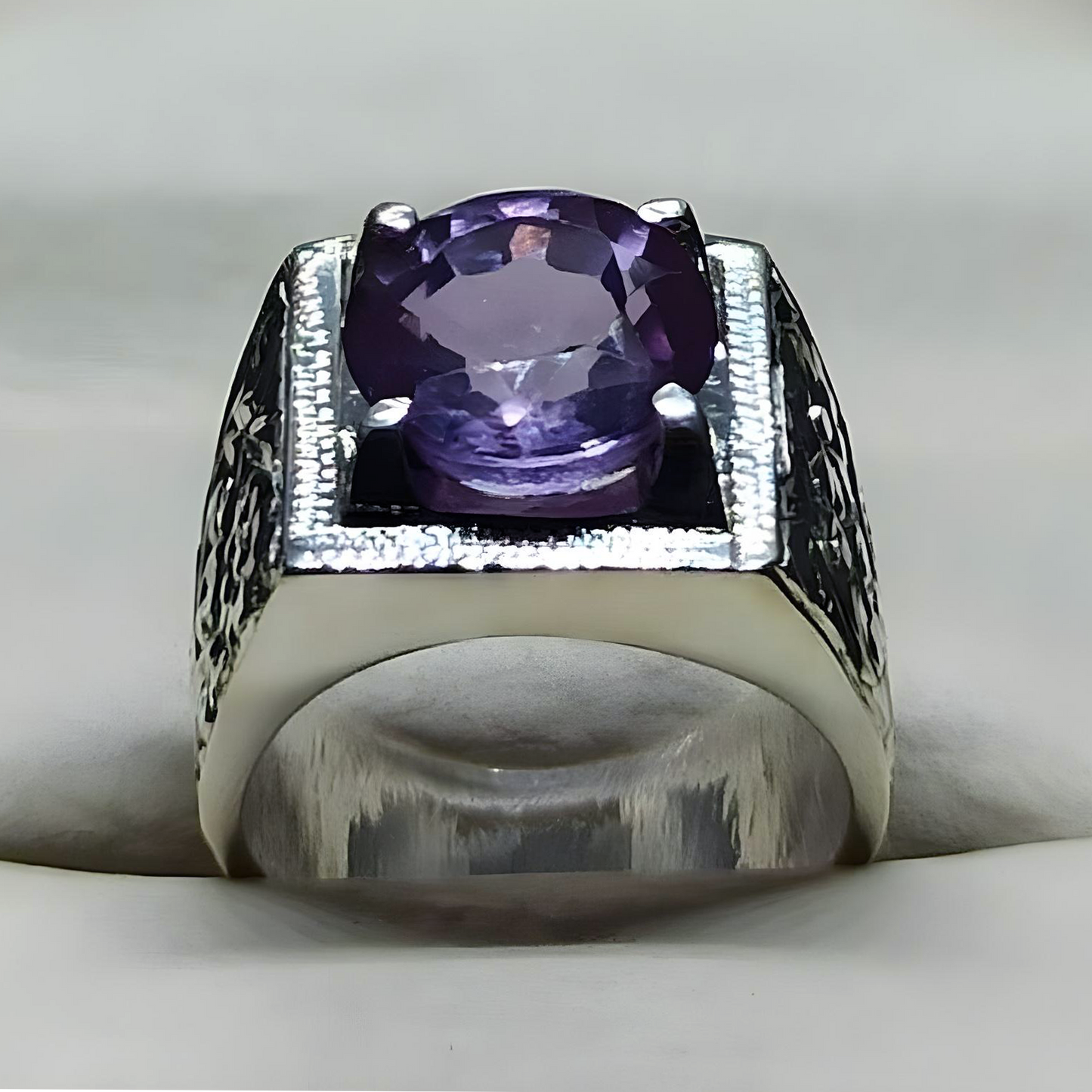 925 Sterling Silver Natural Color Changing Alexandrite Ring Certified gemstone Handmade Ring For Gift