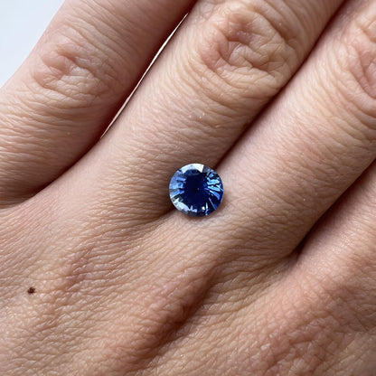 2.21ct Round Blue Sapphire IGI Certified Sri Lanka Astrology Anniversary Gift