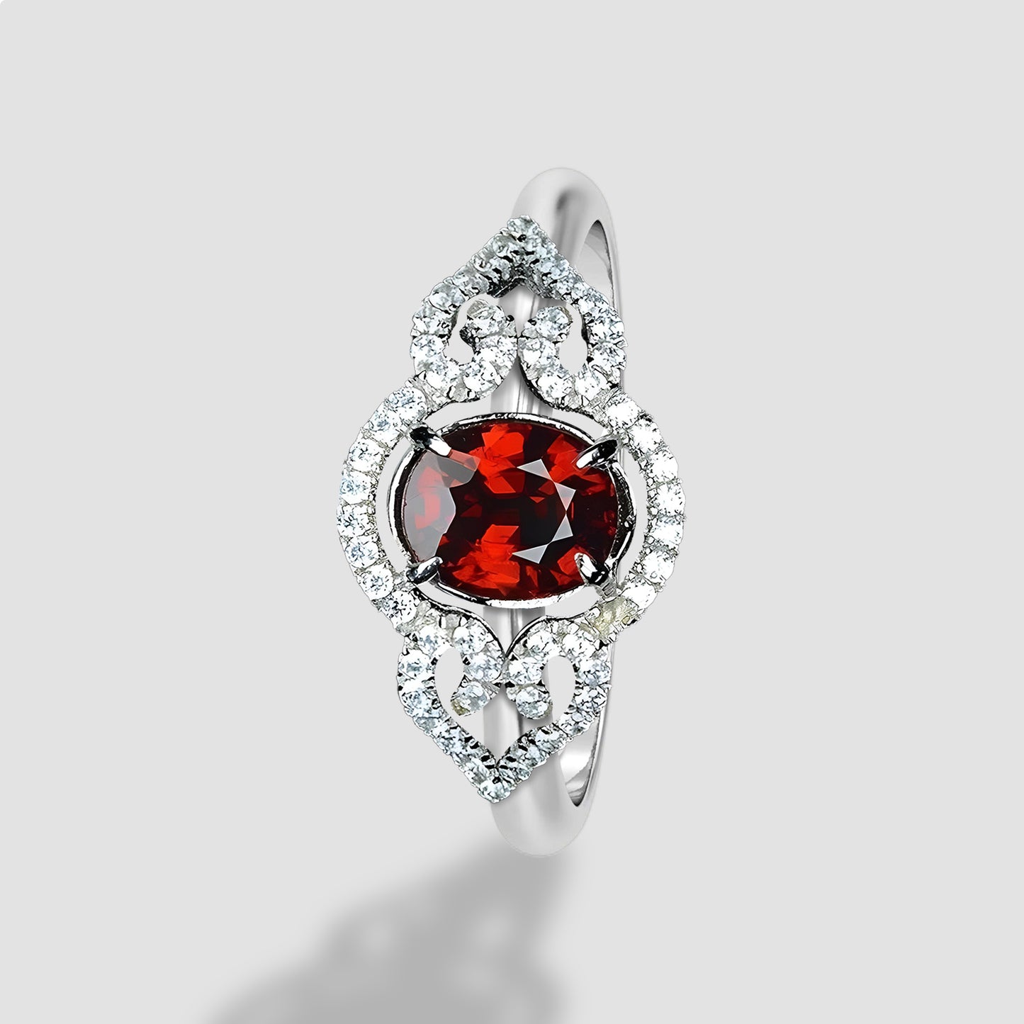 5.25 ct Natural Oval Untreated Orange Spessartite Garnet Nigeria Silver Ring Anniversary Ring