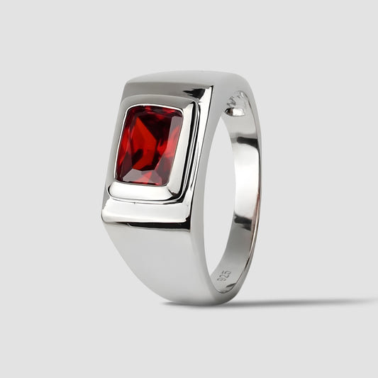 Natural Hessonite Garnet 5.25 Carat Ring, 925 Sterling Silver, Handmade Ring For Men And Woman, Christmas Gift