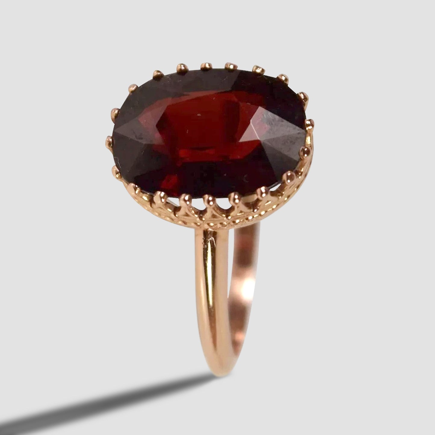 Natural Hessonite Garnet 7.25 Carat Ring, Gold Plated Ring, Handmade Ring For Men And Woman, Anniversary Gift.