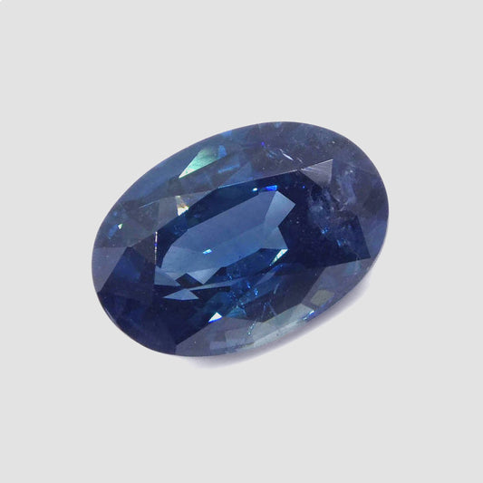 3.87ct Oval Greenish Blue Sapphire IGI Certified Madagascar Anniversary gift