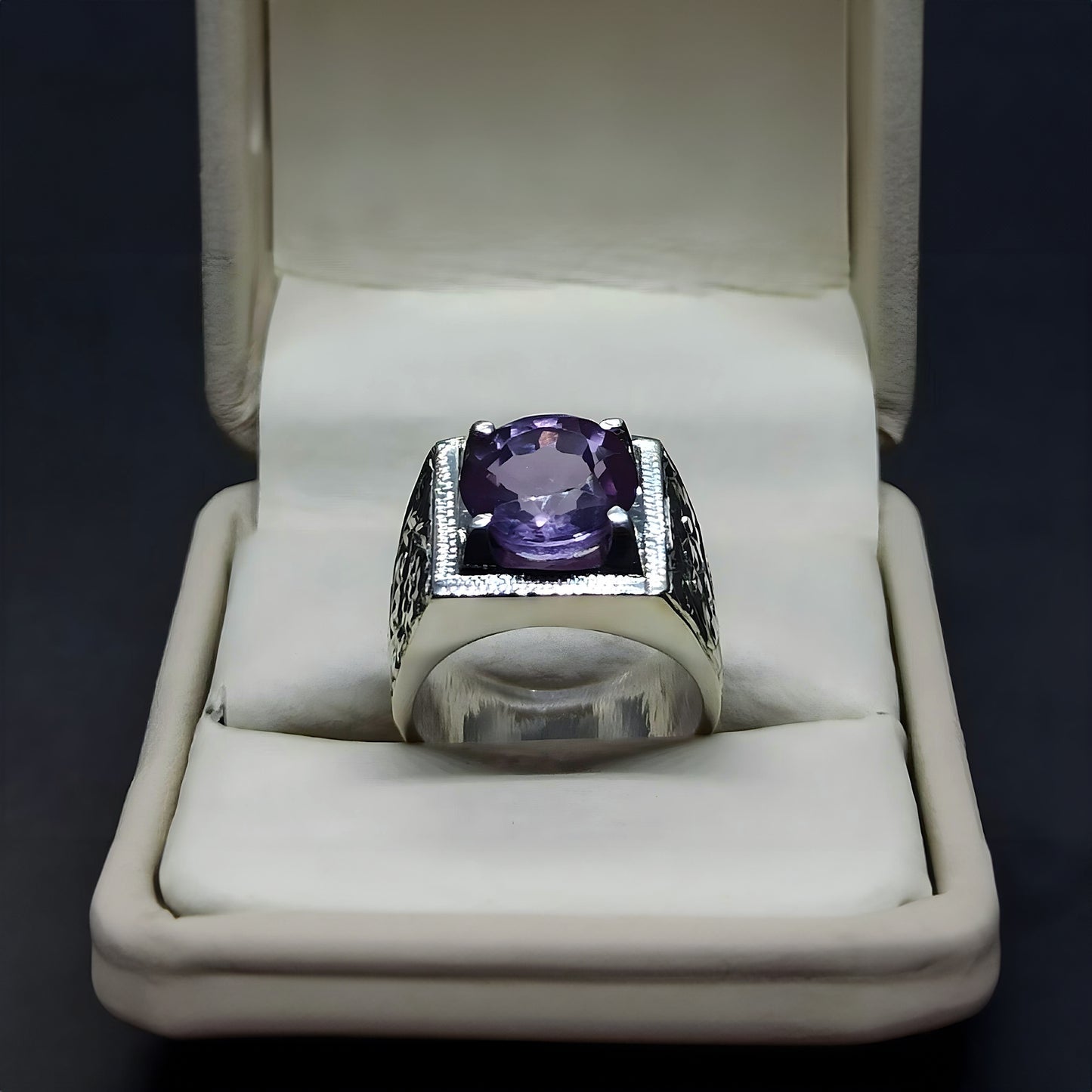 925 Sterling Silver Natural Color Changing Alexandrite Ring Certified gemstone Handmade Ring For Gift