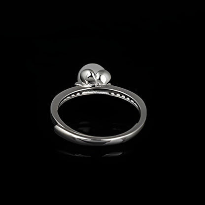 Certified Sterling Silver Pearl Ring , Adjustable | Rings for Women and Girls