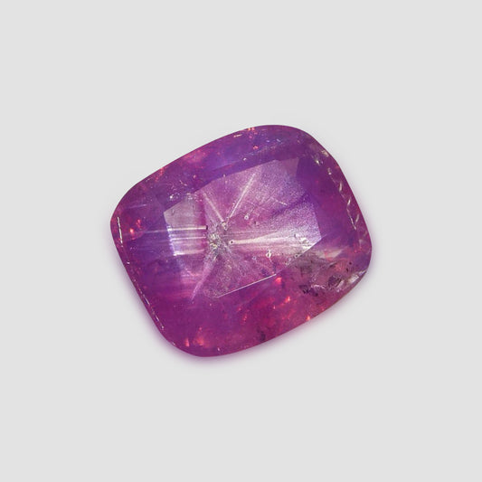 5.96ct Cushion Trapiche-Like Pinkish Purple Sapphire IGI Certified, Pakistan Anniversary Gift