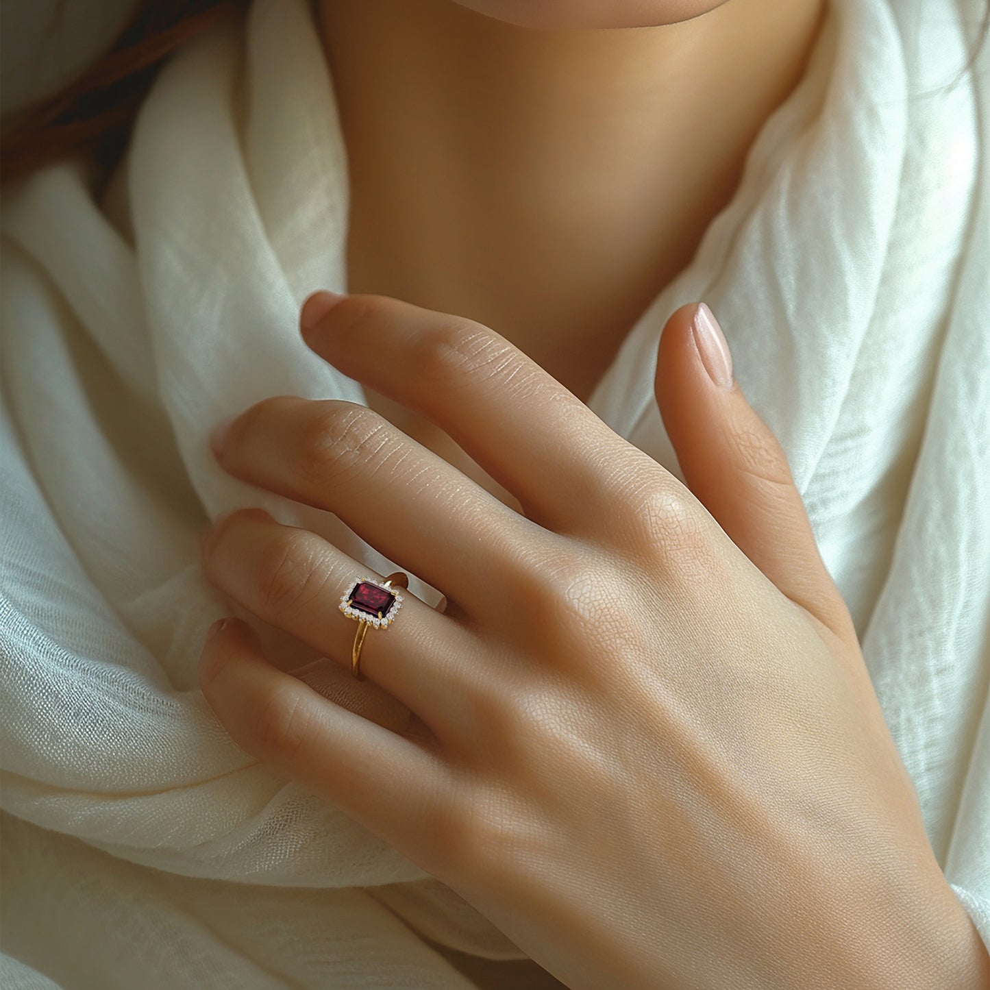 Natural Hessonite Garnet 5.25 Carat ring, 925 Sterling Silver, Gold Plated, Handmade ring for Men And Women, Christmas Gift