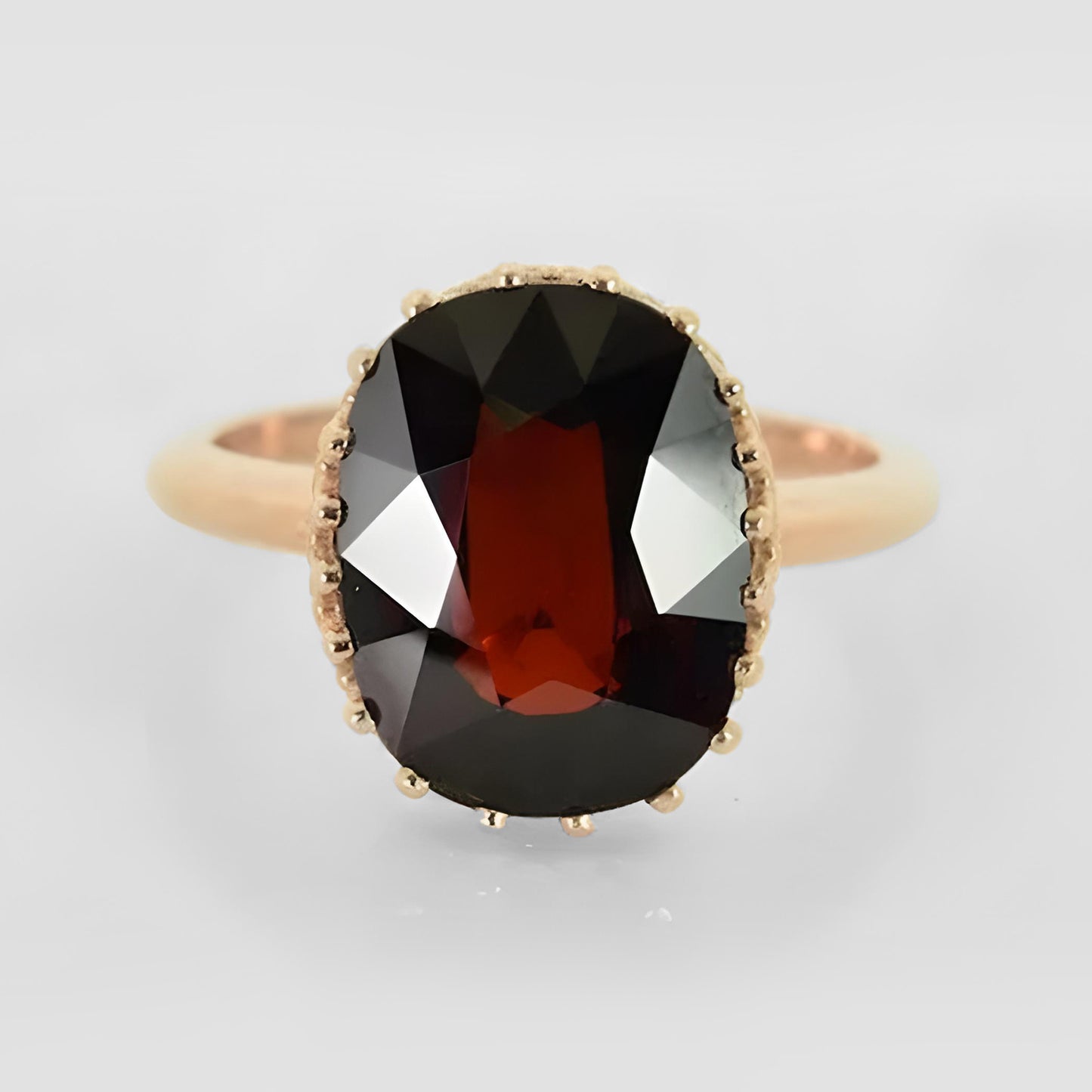 Natural Hessonite Garnet 7.25 Carat Ring, Gold Plated Ring, Handmade Ring For Men And Woman, Anniversary Gift.