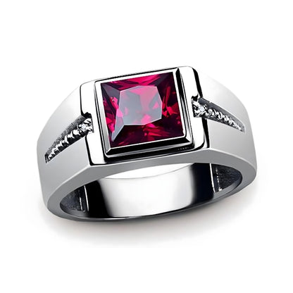 Natural Ruby 5.75 Carat Ring, 925 Sterling Silver, Handmade Ring For Men And Woman, valentine Day Gift