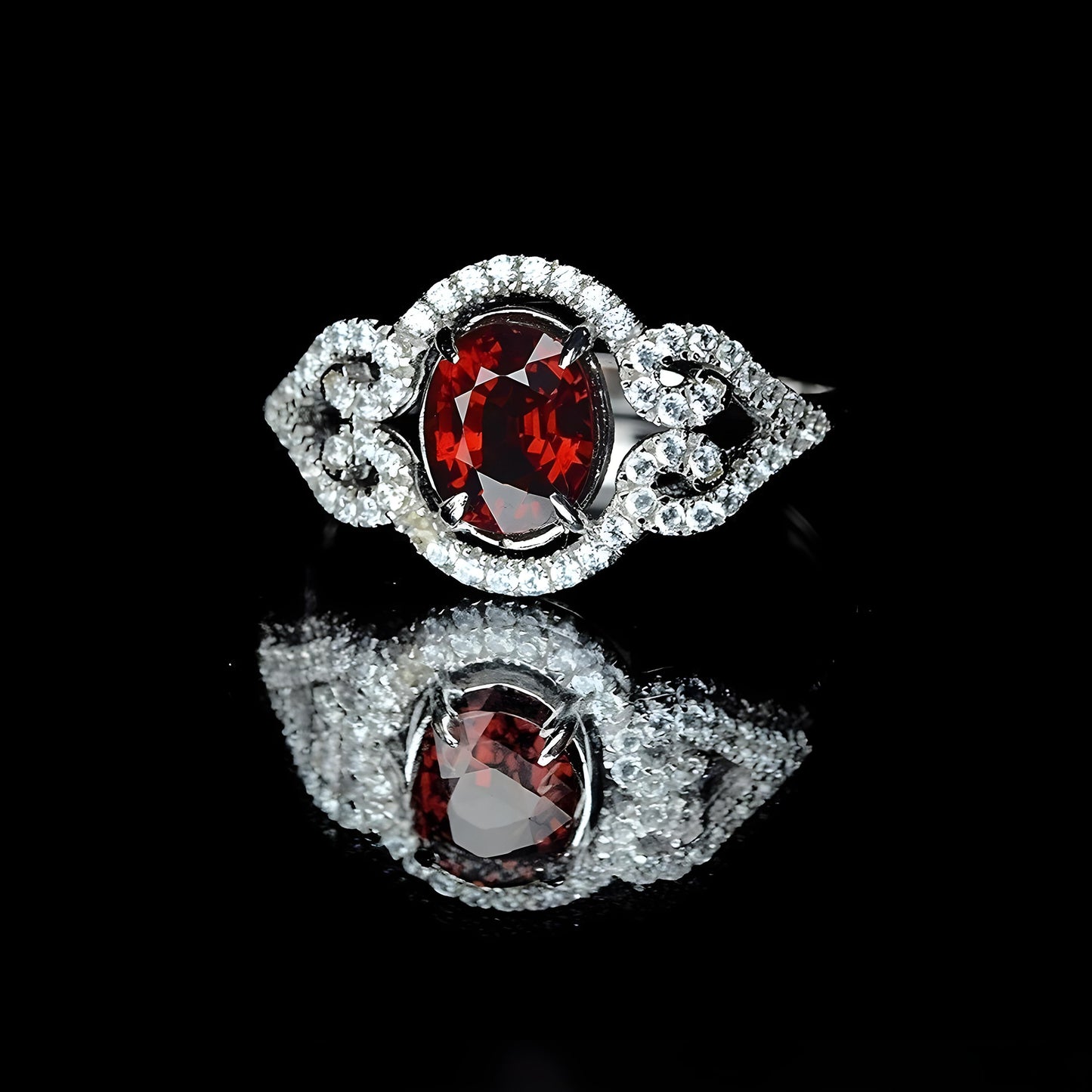 5.25 ct Natural Oval Untreated Orange Spessartite Garnet Nigeria Silver Ring Anniversary Ring