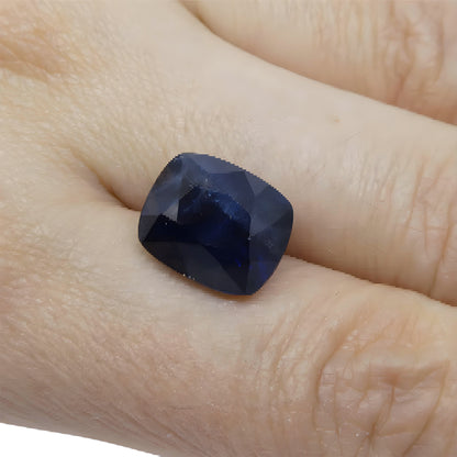 8.96 ct Blue Sapphire Cushion IGI Certified Ethiopian, Unheated Anniversary Gift For love