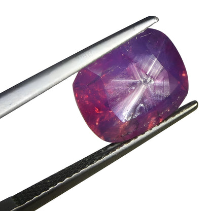 5.96ct Cushion Trapiche-Like Pinkish Purple Sapphire IGI Certified, Pakistan Anniversary Gift