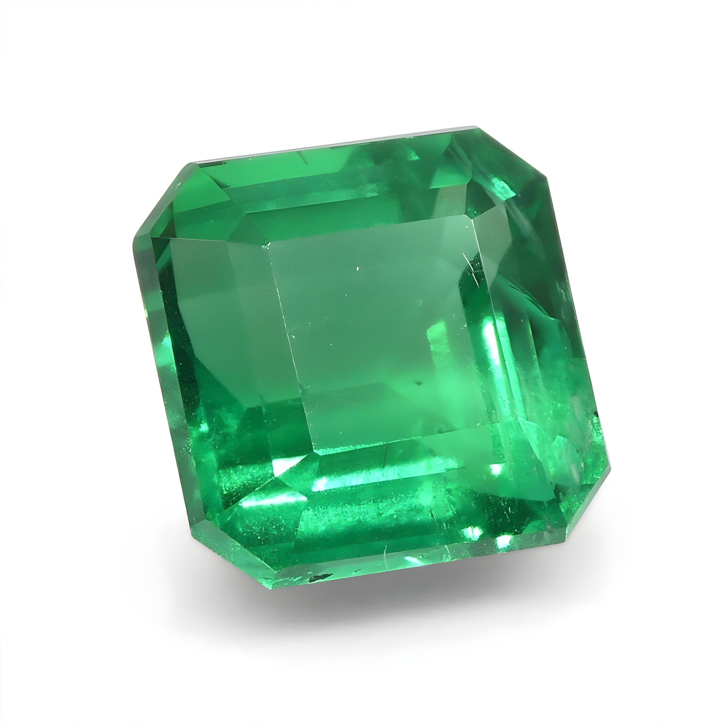 2.08ct Square/Octagonal Green Emerald IGI Certified Zambia Anniversary Astrology Gift For Love