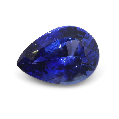 2.32ct Pear Blue Sapphire IGI Certified Sri Lanka Gemstone Anniversary Astrology Gift