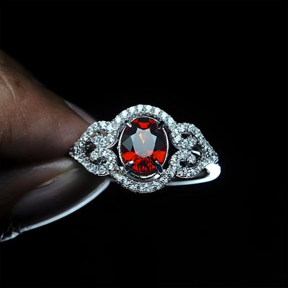 5.25 ct Natural Oval Untreated Orange Spessartite Garnet Nigeria Silver Ring Anniversary Ring