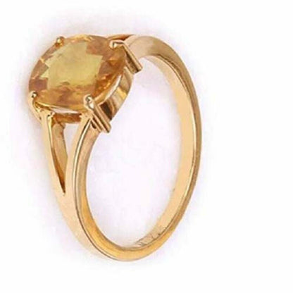 Natural Certified 5.25 carat Yellow Sapphire Ring Panchdhatu Ring Astrology Ring For Gift