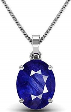 Oval Blue Sapphire Necklace · Birthday Gift for Her · September Birthstone Necklace · Blue Sapphire Pendant Valentine's day Gift for Her