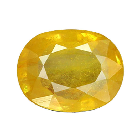 IGI CERTIFIED 5.25 Carat. Unheated Untreated Yellow Sapphire Pukhraj Stone Original Certified Natural Gemstone