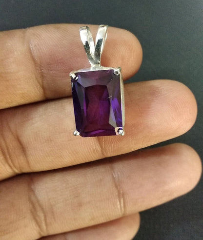 925 Sterling Silver Color Changing Alexandrite necklace Christmas Gift , June Birthstone, Alexandrite pendant, Valentine jewelry gift