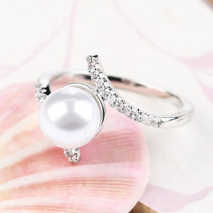 Jawharah Sterling Silver Pearl Ring