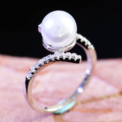 Jawharah Sterling Silver Pearl Ring