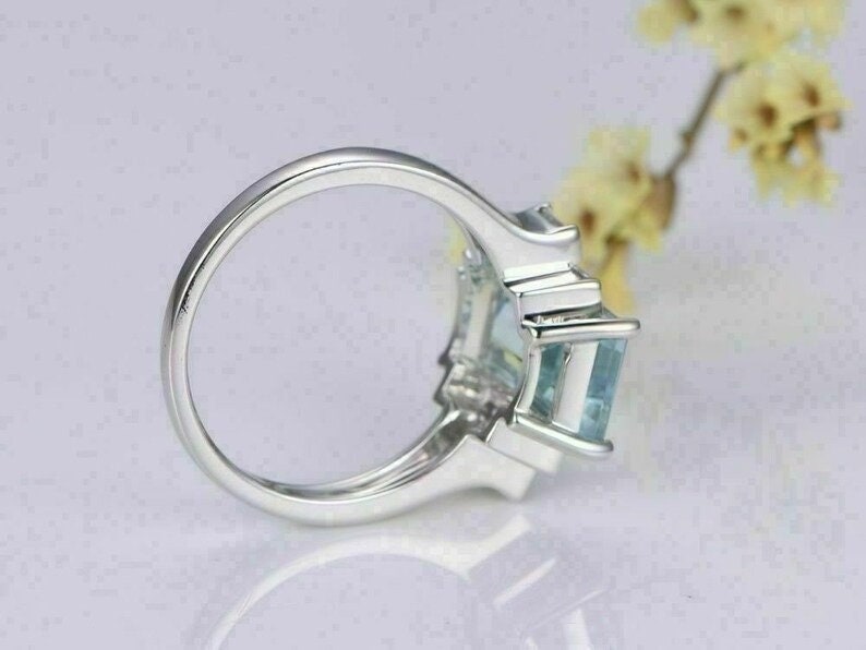 Samā’ Aquamarine Sterling Silver Ring