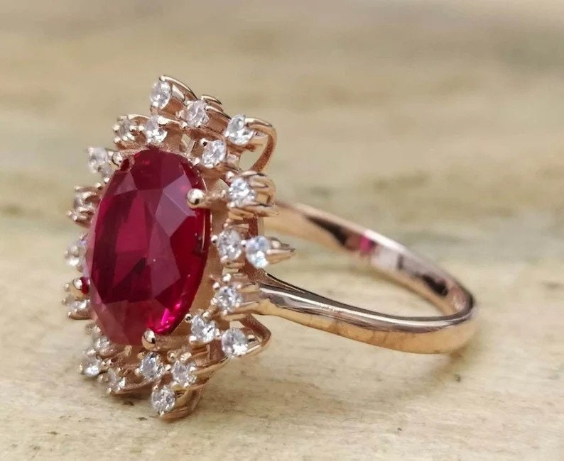 Qalb Red Ruby Gold-Plated Ring