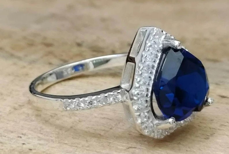 Natural Heart Tanzanite 4.00 Carat ring, 925 Sterling Silver, Handmade ring For Men And Women, Christmas Gift