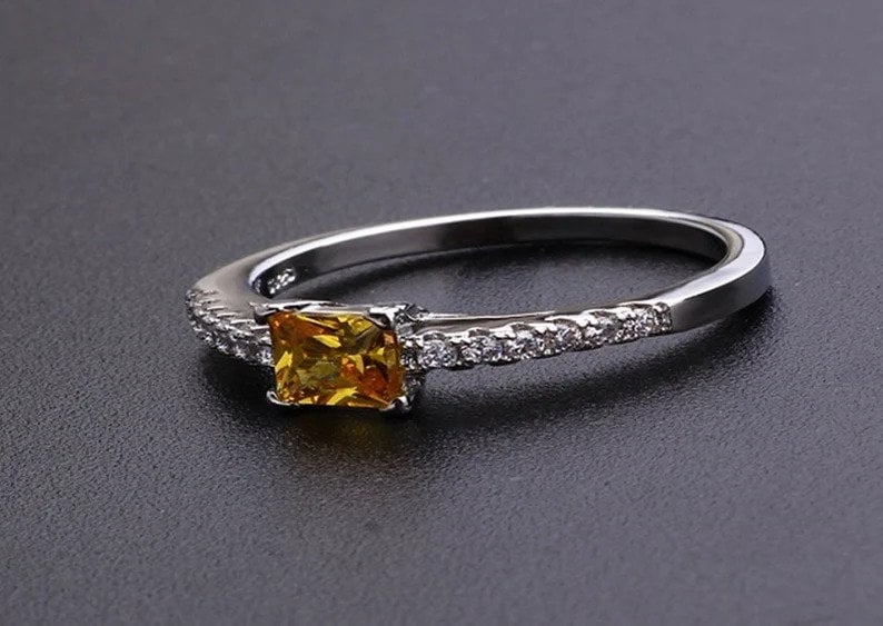 Natural Yellow Citrine 5.30 Carat Ring, 925 Sterling Silver, Handmade Ring For Men And Woman, Christmas Gift