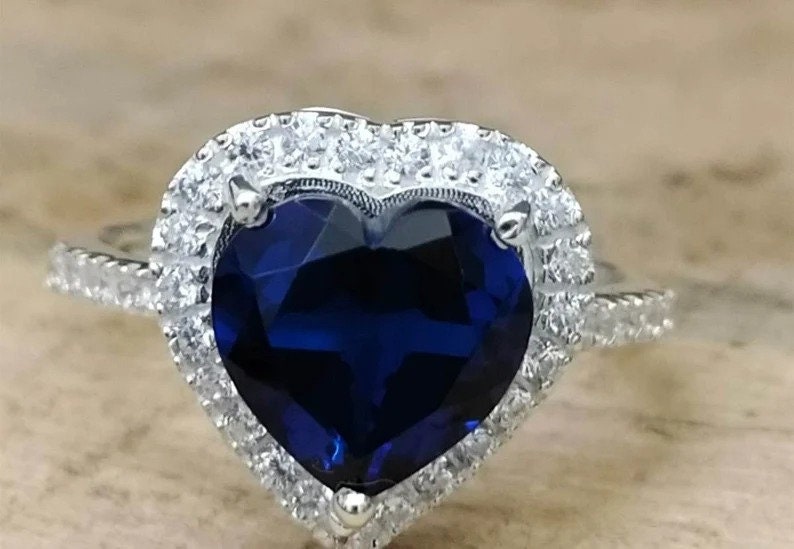 Natural Heart Tanzanite 4.00 Carat ring, 925 Sterling Silver, Handmade ring For Men And Women, Christmas Gift