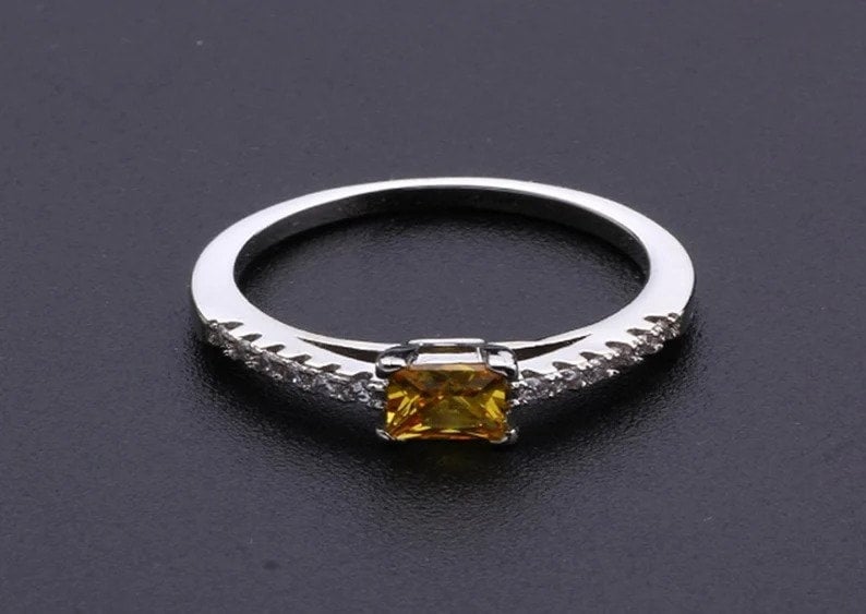 Natural Yellow Citrine 5.30 Carat Ring, 925 Sterling Silver, Handmade Ring For Men And Woman, Christmas Gift