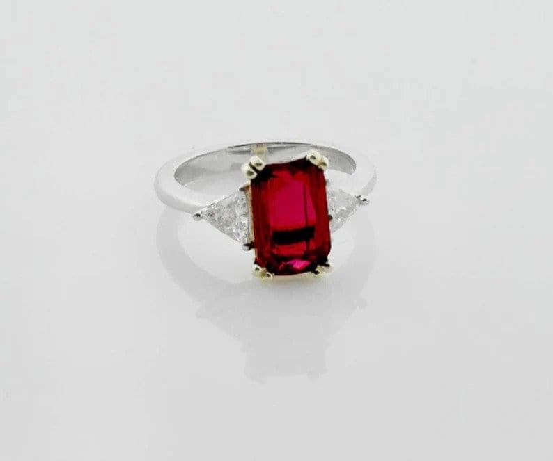 Natural Red Ruby 6.00 Ring, 925 Sterling Silver, Handmade Ring For Men And Woman, Christmas Gift