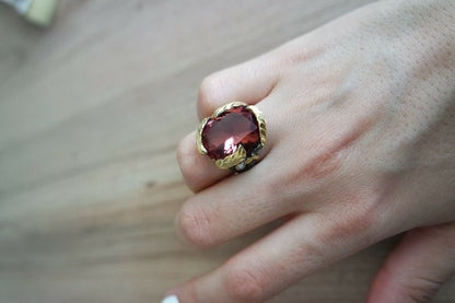 Dhahab Alexandrite Gold-Plated Ring