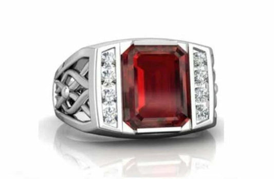 Natural Certified Ruby 7.25 Carat Ring, 925 Sterling Silver, Handmade Ring For Men And Woman, Anniversary Gift