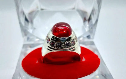 Beautiful Ruby Ring, Yaqoot Ring, Handmade 925 Sterling Silver Men's Ring