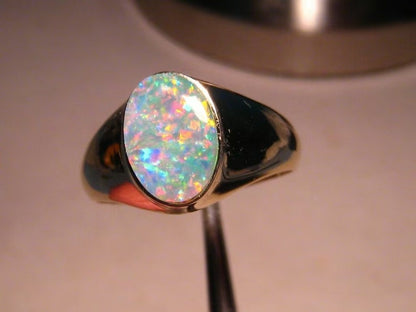 Earth Mined 4.25 Carat White opal Ring, 925 Sterling Silver Ring, Amazing Opal, Oval Opal Ring, Promise Ring, Opal men /women Ring,