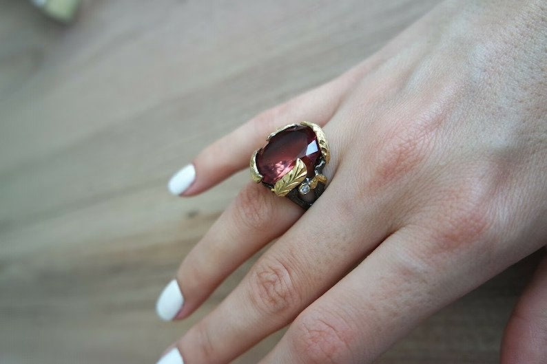 Dhahab Alexandrite Gold-Plated Ring