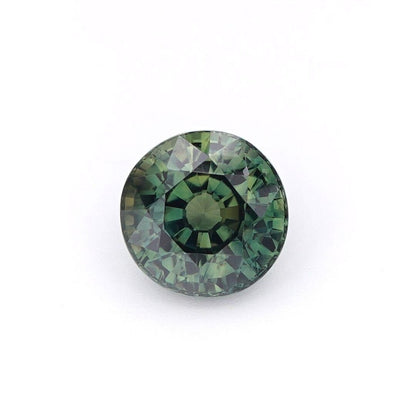 IGI Certified 2.25ct Earth Mined Natural 7mm Round Green Sapphire Loose Gemstone For Ring Pendant