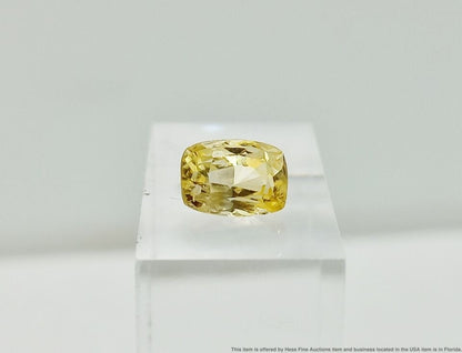 IGI Certified 2ct Natural No Heat Sapphire Canary Yellow Stunning Loose Gemstone