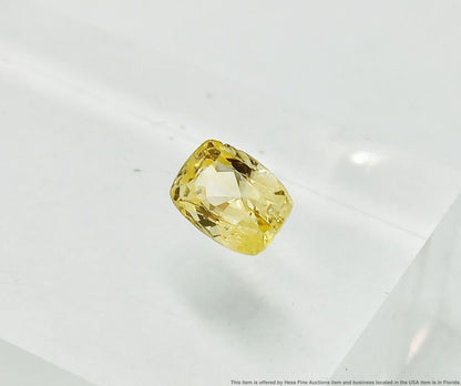 IGI Certified 2ct Natural No Heat Sapphire Canary Yellow Stunning Loose Gemstone