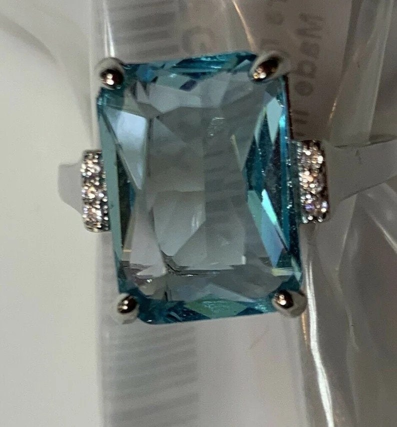 Bahār Aquamarine Silver Statement Ring