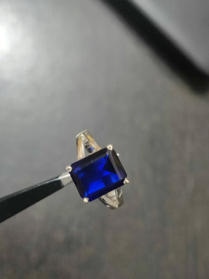 925 Sterling Silver, Natural Blue Sapphire 6.50 Carat Ring Handmade Ring For Men And Woman, Anniversary Gift.