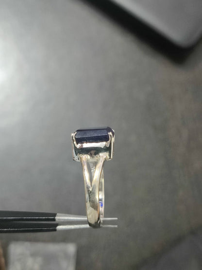 925 Sterling Silver, Natural Blue Sapphire 6.50 Carat Ring Handmade Ring For Men And Woman, Anniversary Gift.