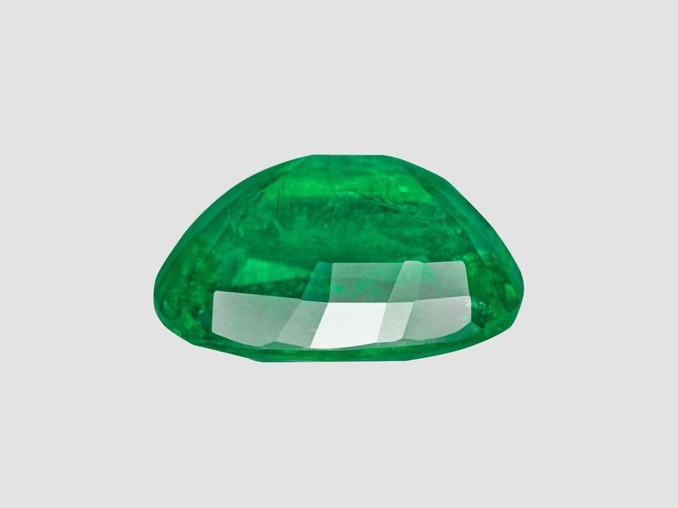 IGI Certified ETHIOPIA Emerald 5.24 Ct. Natural Spring GREEN Cushion Mixed Cut Anniversary Gift