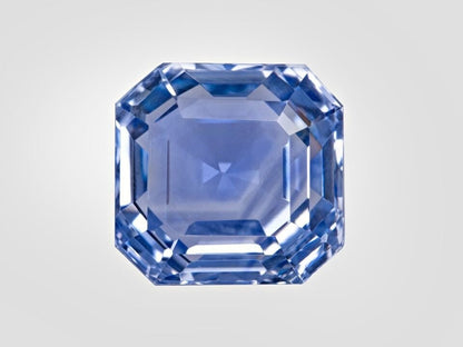 IGI Certified BURMA Blue Sapphire 8.23 Ct. Natural Unheated CLEAN Square Octagon Cut Anniversary Gift