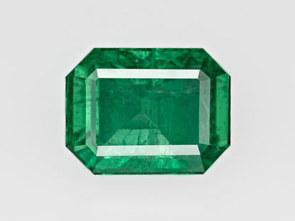 IGI Certified ZAMBIA Emerald 6.26 Ct. Grass Green Natural Octagon Cut Astrology Gift