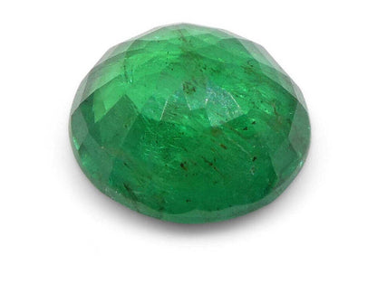 3.02ct Round Green Emerald IGI Certified Zambia Emerald Gift For Love