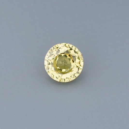 IGI Certified Earth Mined Natural Unheated Round Madagascar 2.25ct Yellow Sapphire Loose Gemstone