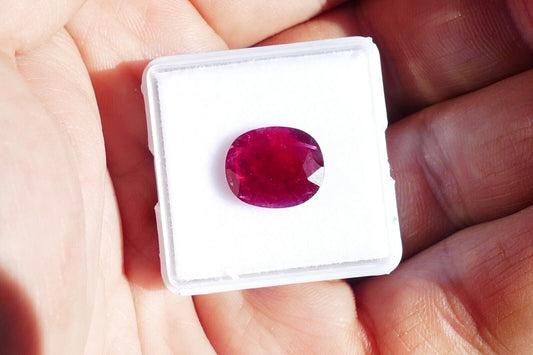 IGI Certified 3.63 carat GENUINE Burma Ruby Gemstone, Loose Natural Ruby, Oval Shaped Ruby Anniversary Gift