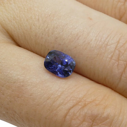 Natural Sapphire 1.63ct Cushion Blue Sapphire IGI Certified Gemstone For Gift