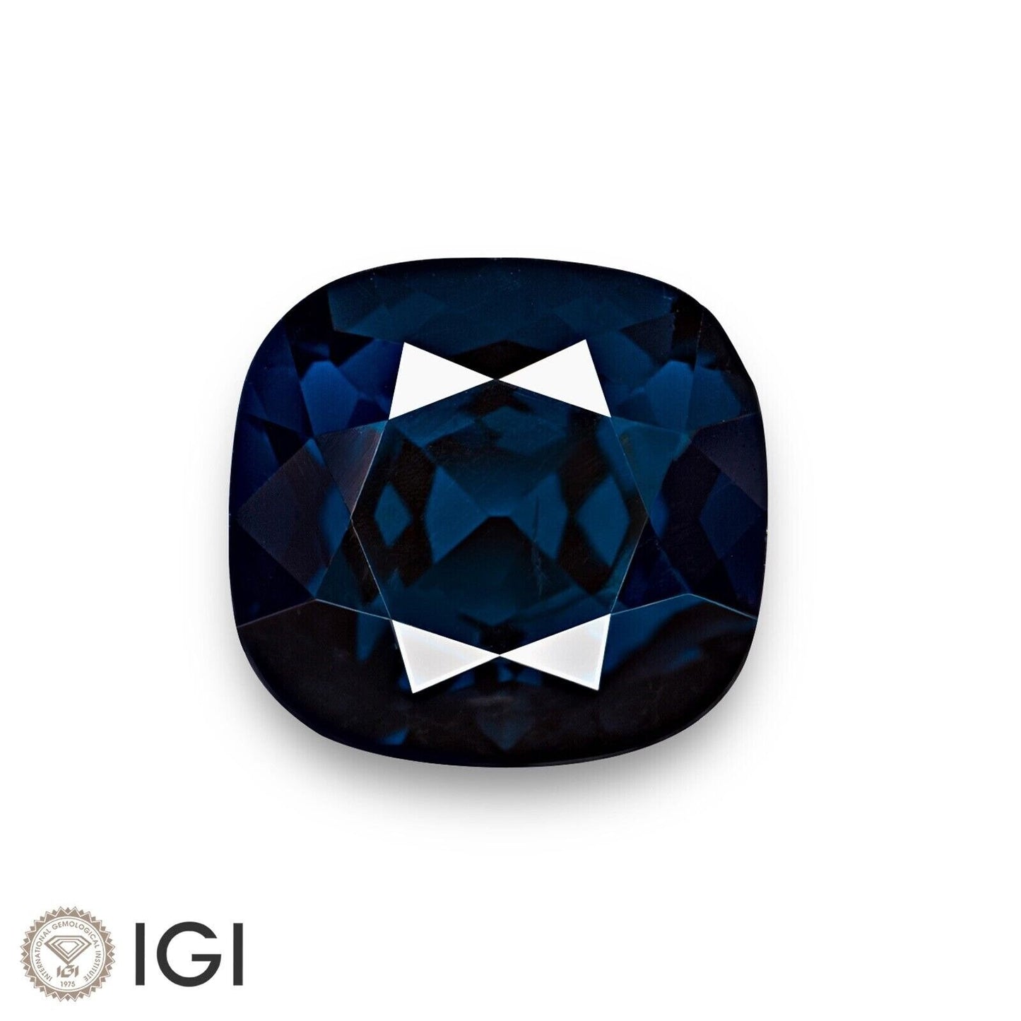 IGI Certified Sri Lankan Spinel 3.06 Ct. Natural Untreated Cushion Twilight Blue Spinal Anniversary Gift